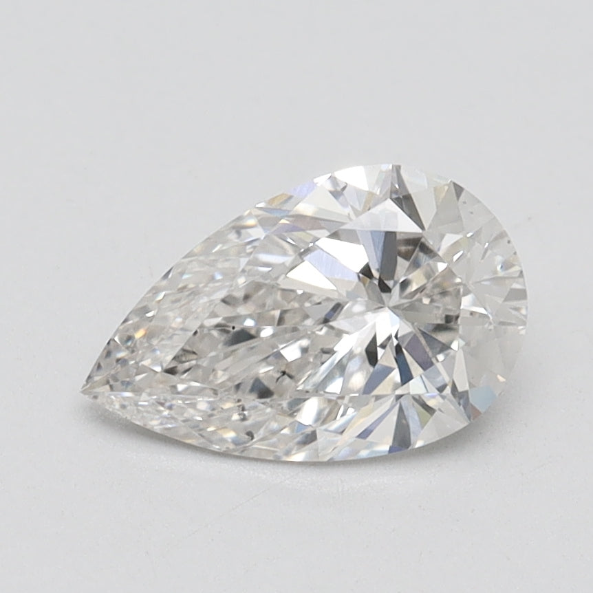 1.02 Carat Pear Lab Diamond with  Cut Diamond in 14KT  view 1
