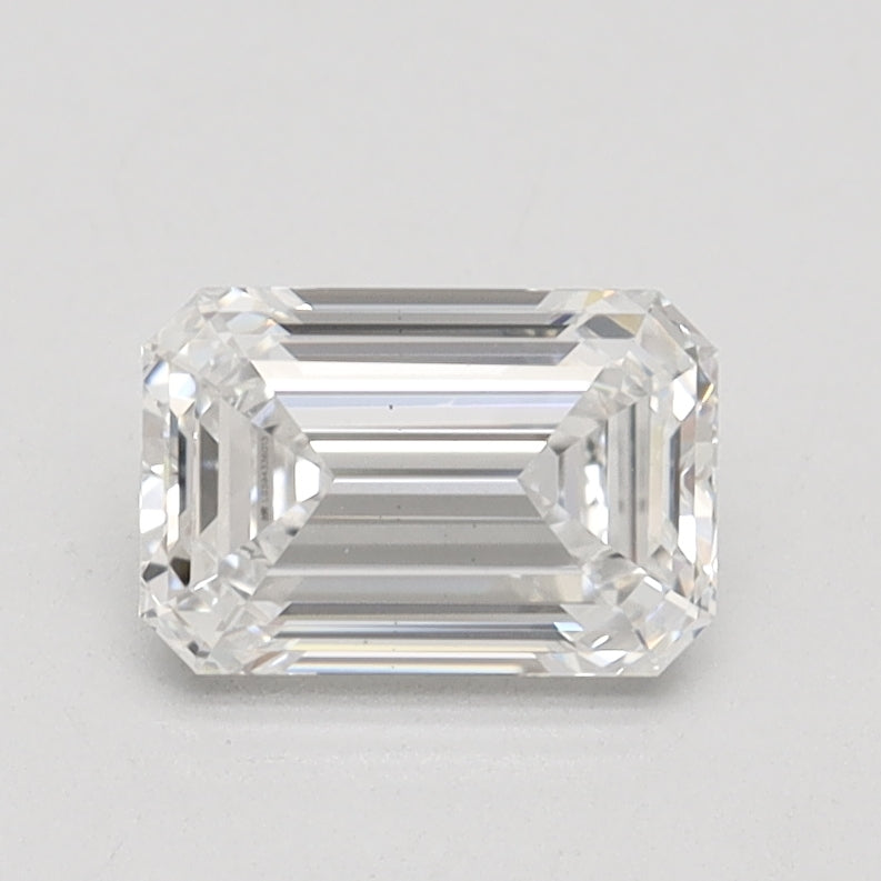 1.04 Carat Emerald Lab Diamond with  Cut Diamond in 14KT  view 1

