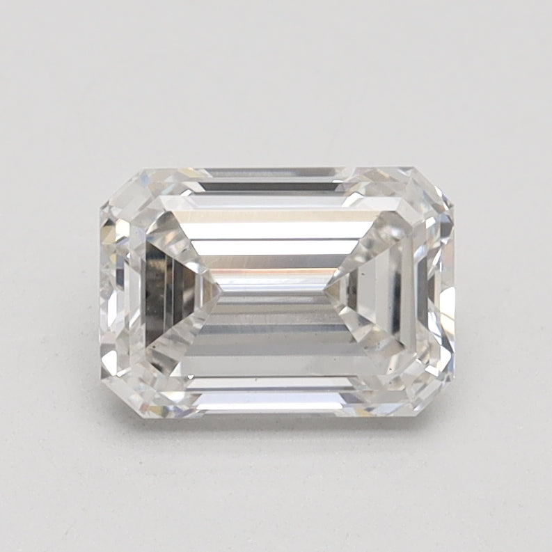 1.08 Carat Emerald Lab Diamond with  Cut Diamond in 14KT  view 1
