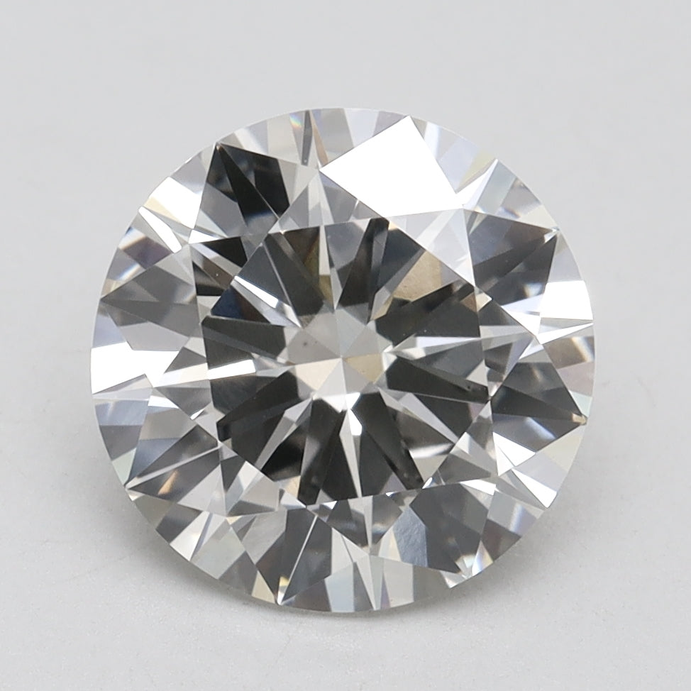 3.11 Carat Round Lab Diamond with  Cut Diamond in 14KT  view 1
