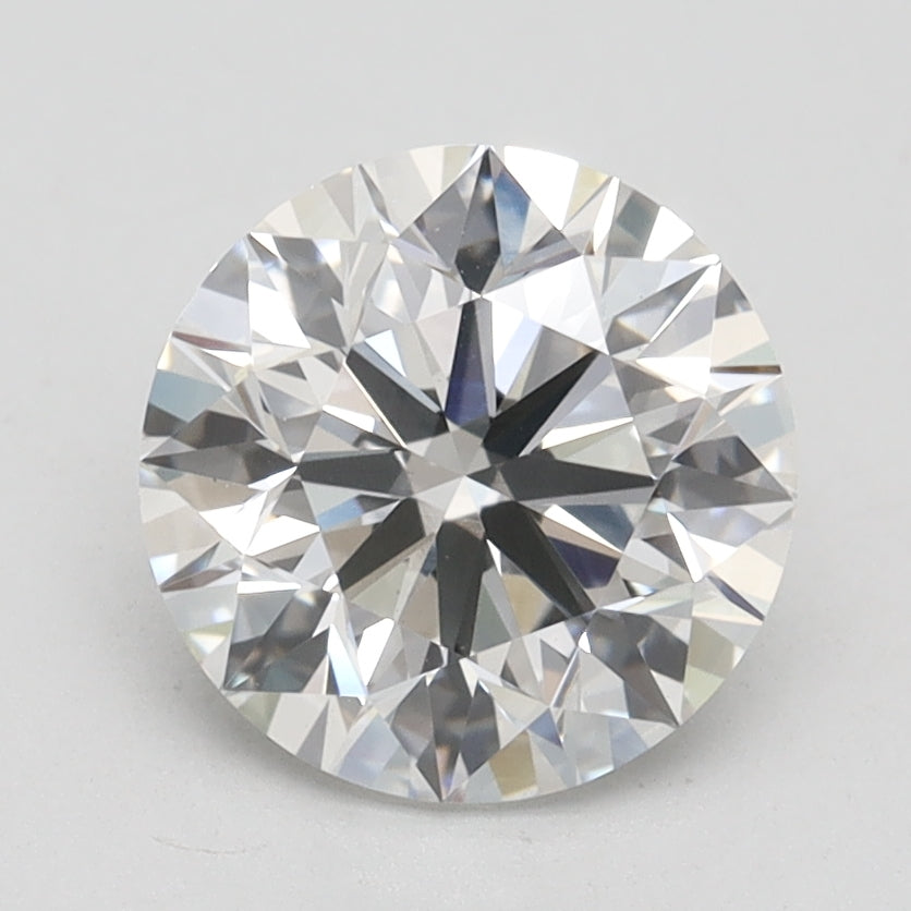 2.1 Carat Round Lab Diamond with  Cut Diamond in 14KT  view 1
