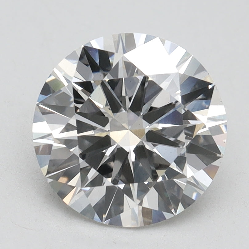 2.2 Carat Round Lab Diamond with  Cut Diamond in 14KT  view 1
