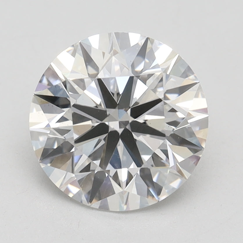 2.16 Carat Round Lab Diamond with  Cut Diamond in 14KT  view 1
