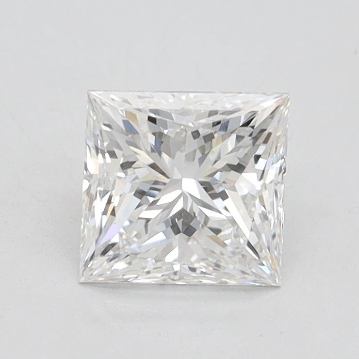 1.07 Carat Princess Lab Diamond with  Cut Diamond in 14KT  view 1

