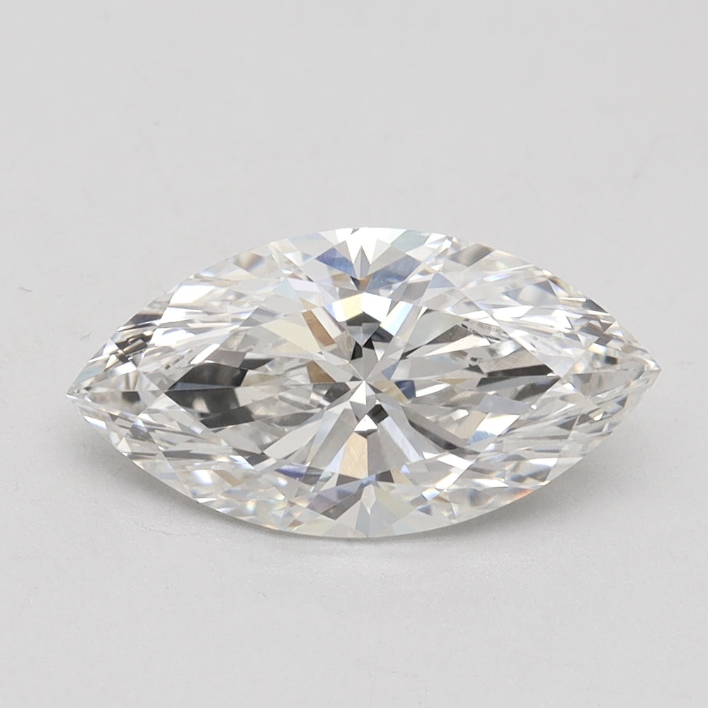 2.01 Carat Marquise Lab Diamond with  Cut Diamond in 14KT  view 1

