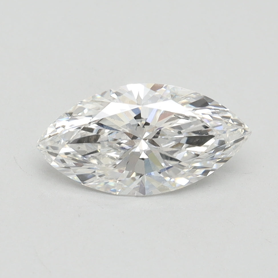 1.0 Carat Marquise Lab Diamond with  Cut Diamond in 14KT  view 1
