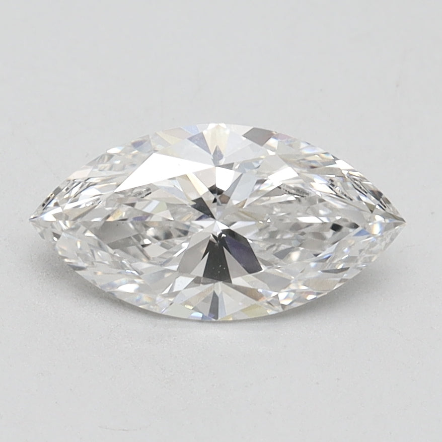 1.02 Carat Marquise Lab Diamond with  Cut Diamond in 14KT  view 1
