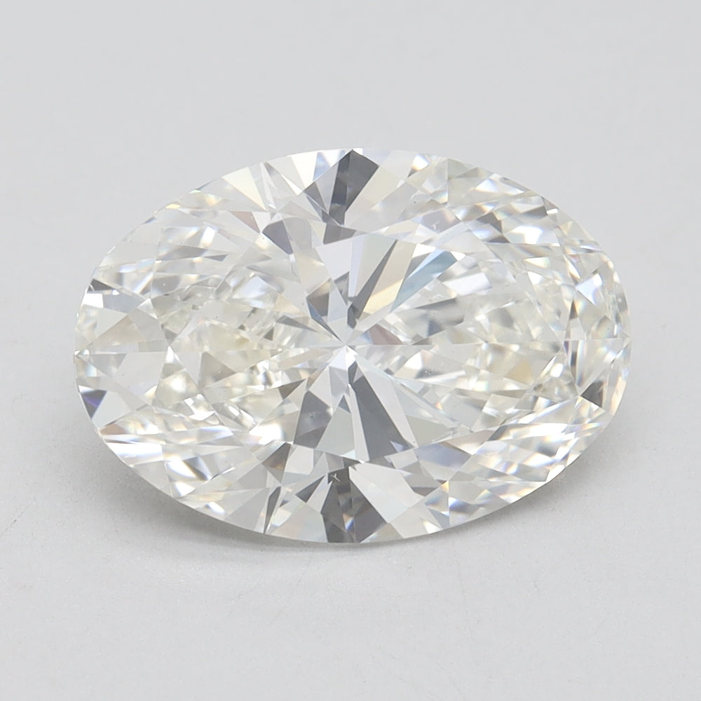 4.03 Carat Oval Lab Diamond with  Cut Diamond in 14KT  view 1
