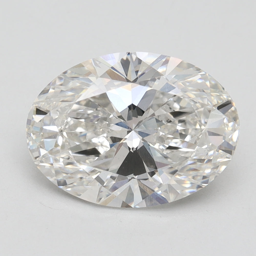 3.35 Carat Oval Lab Diamond with  Cut Diamond in 14KT  view 1
