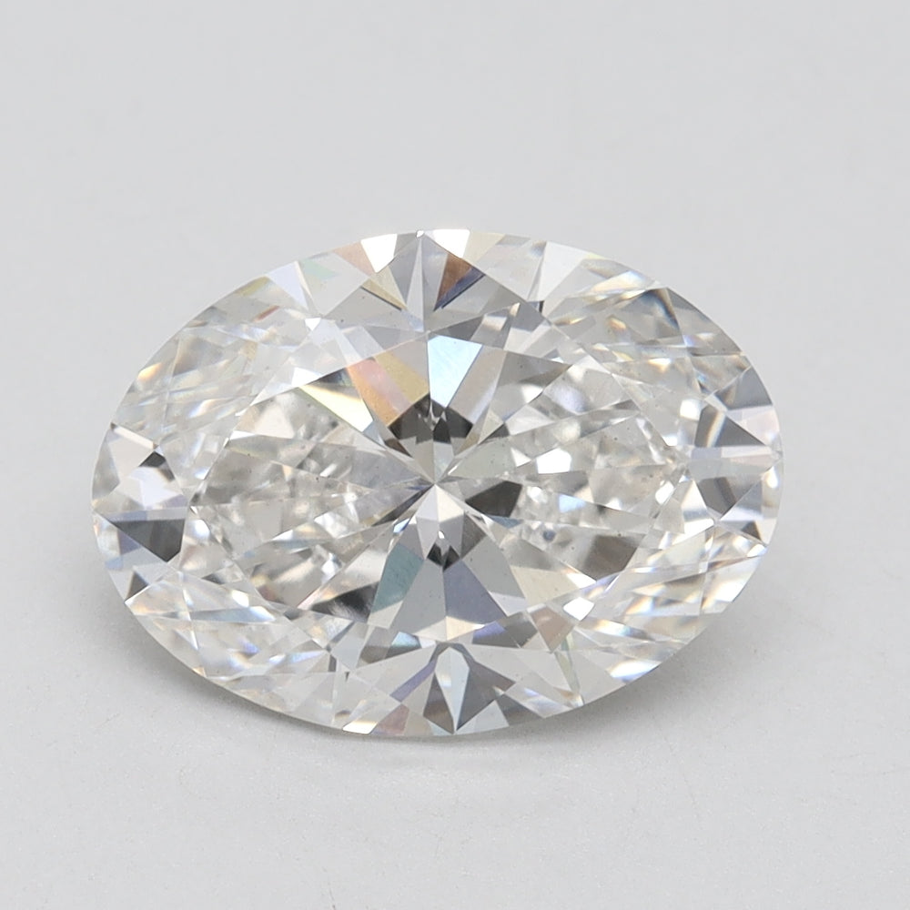 3.11 Carat Oval Lab Diamond with  Cut Diamond in 14KT  view 1
