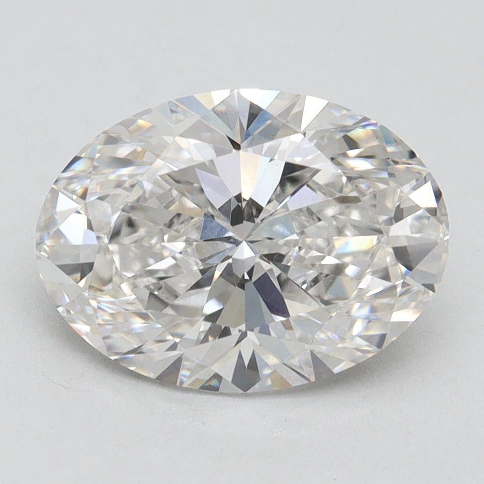 3.04 Carat Oval Lab Diamond with  Cut Diamond in 14KT  view 1
