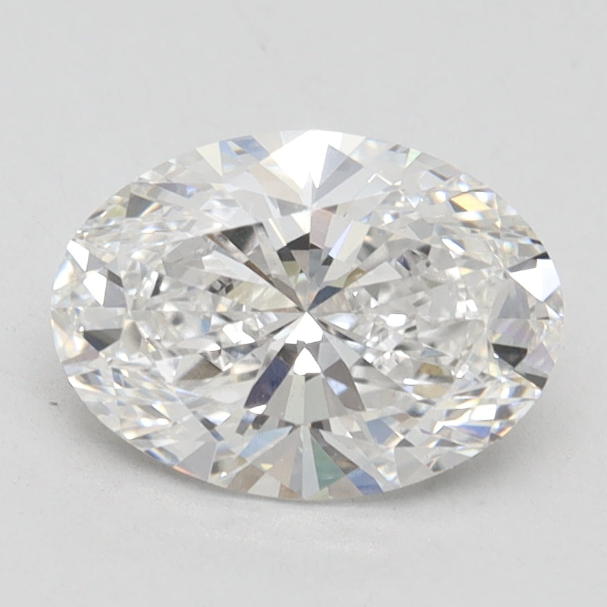 2.08 Carat Oval Lab Diamond with  Cut Diamond in 14KT  view 1
