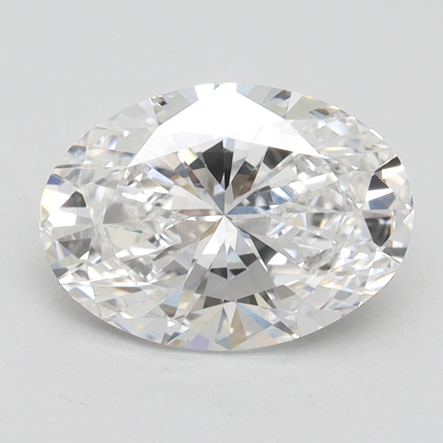 2.01 Carat Oval Lab Diamond with  Cut Diamond in 14KT  view 1
