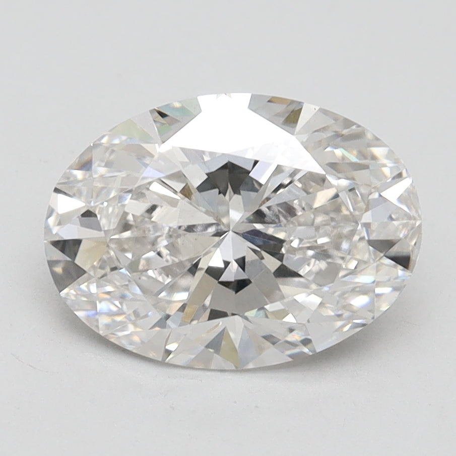 2.13 Carat Oval Lab Diamond with  Cut Diamond in 14KT  view 1
