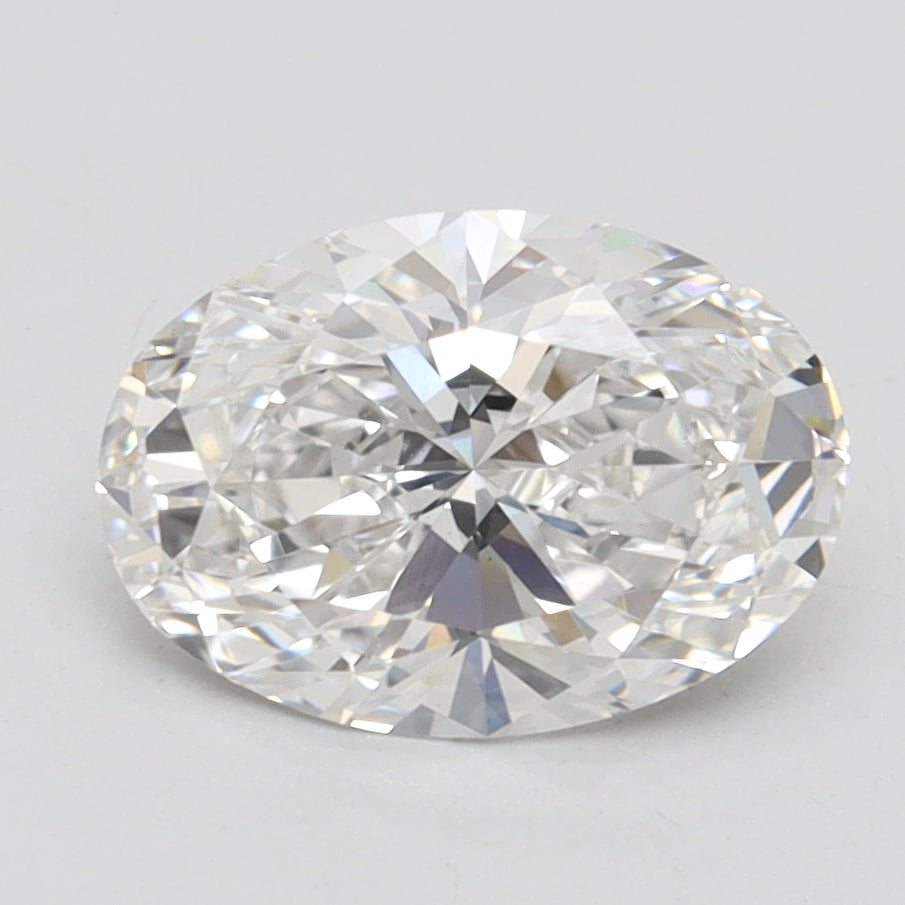 2.02 Carat Oval Lab Diamond with  Cut Diamond in 14KT  view 1
