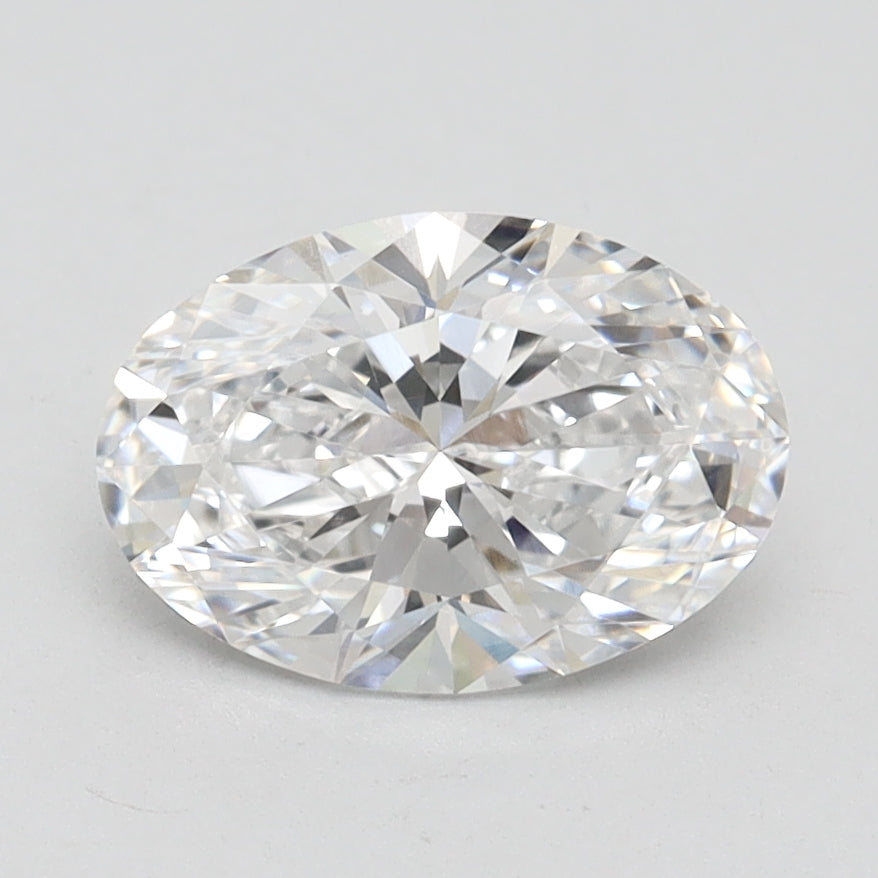 1.54 Carat Oval Lab Diamond with  Cut Diamond in 14KT  view 1
