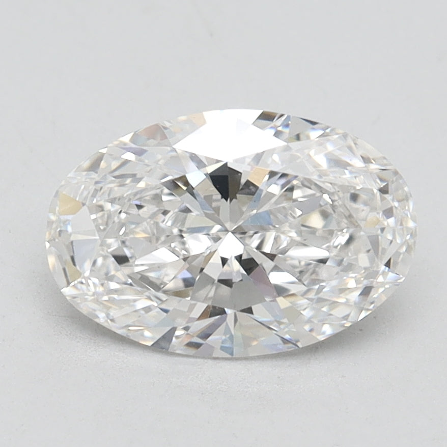 1.62 Carat Oval Lab Diamond with  Cut Diamond in 14KT  view 1
