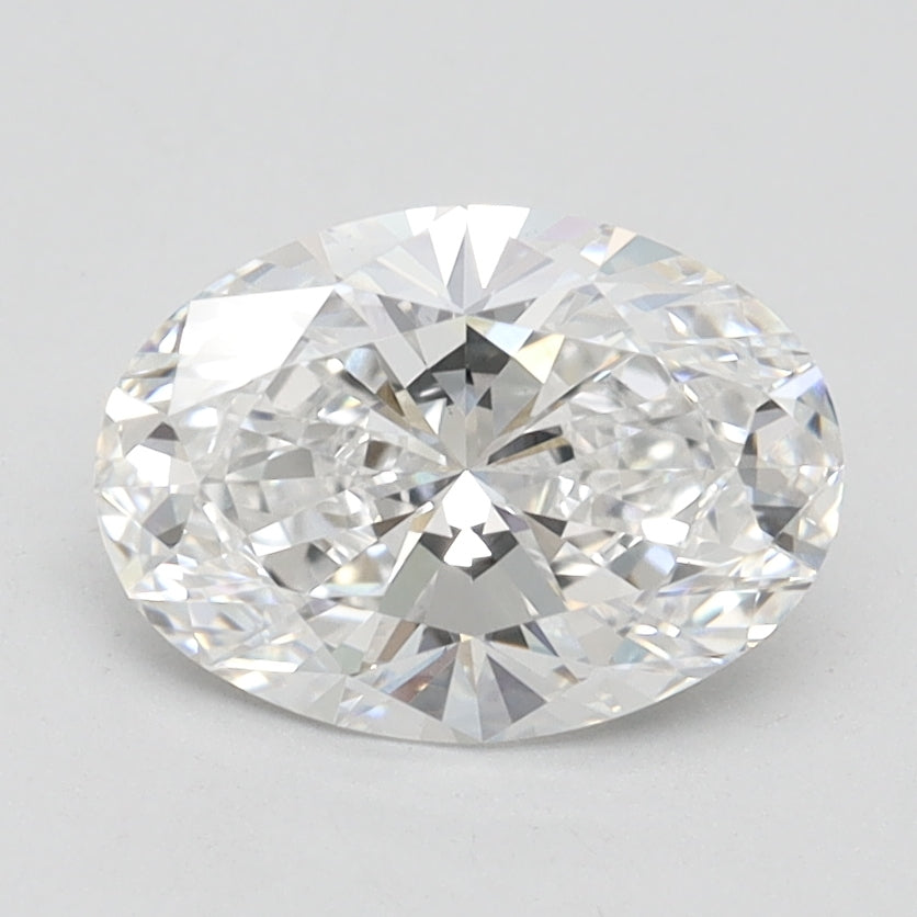 1.55 Carat Oval Lab Diamond with  Cut Diamond in 14KT  view 1

