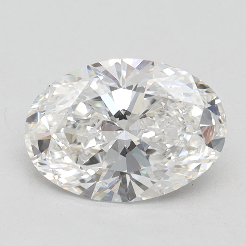 1.54 Carat Oval Lab Diamond with  Cut Diamond in 14KT  view 1
