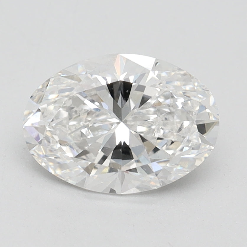 1.53 Carat Oval Lab Diamond with  Cut Diamond in 14KT  view 1
