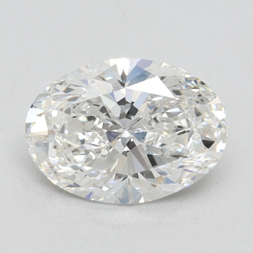 1.55 Carat Oval Lab Diamond with  Cut Diamond in 14KT  view 1
