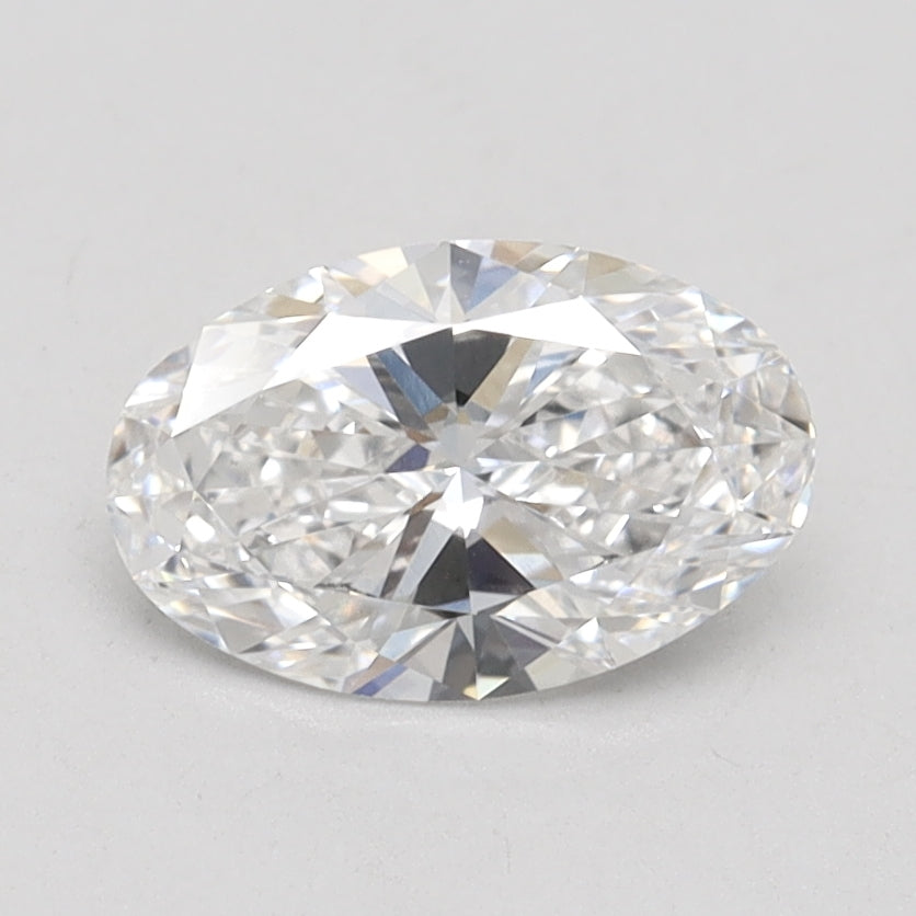 1.01 Carat Oval Lab Diamond with  Cut Diamond in 14KT  view 1

