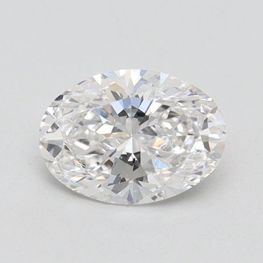 1.09 Carat Oval Lab Diamond with  Cut Diamond in 14KT  view 1
