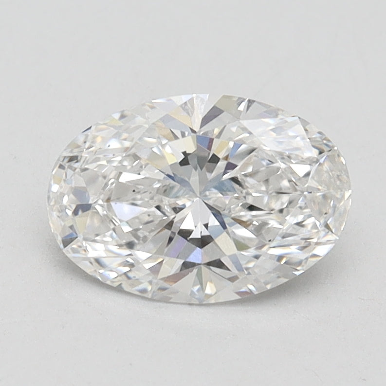 1.12 Carat Oval Lab Diamond with  Cut Diamond in 14KT  view 1
