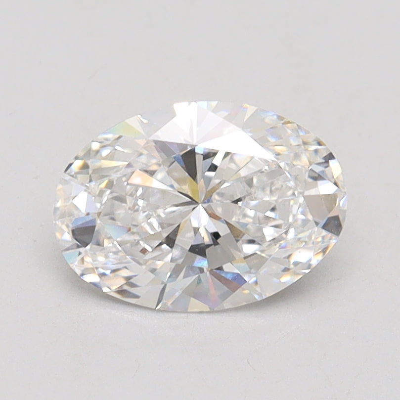 1.01 Carat Oval Lab Diamond with  Cut Diamond in 14KT  view 1
