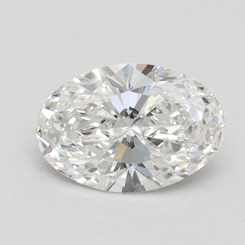 1.05 Carat Oval Lab Diamond with  Cut Diamond in 14KT  view 1
