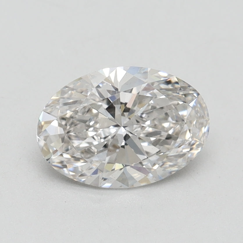 1.02 Carat Oval Lab Diamond with  Cut Diamond in 14KT  view 1
