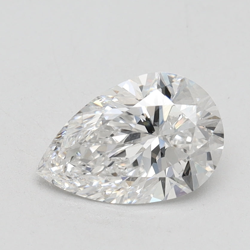 1.04 Carat Pear Lab Diamond with  Cut Diamond in 14KT  view 1
