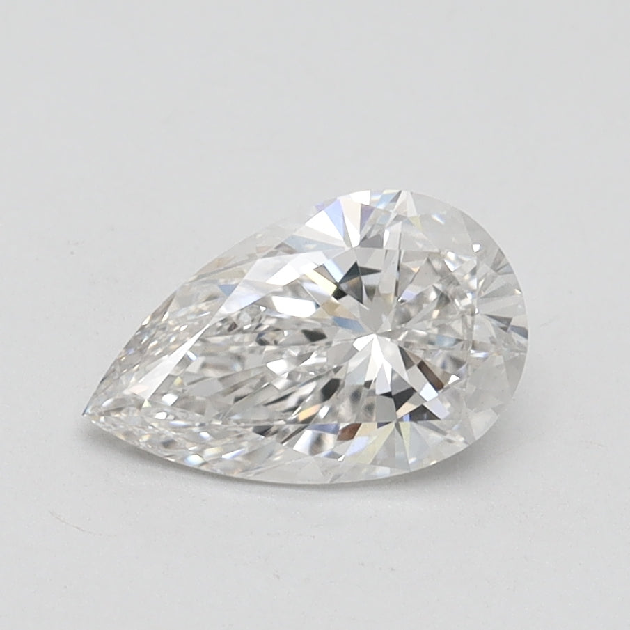 1.02 Carat Pear Lab Diamond with  Cut Diamond in 14KT  view 1
