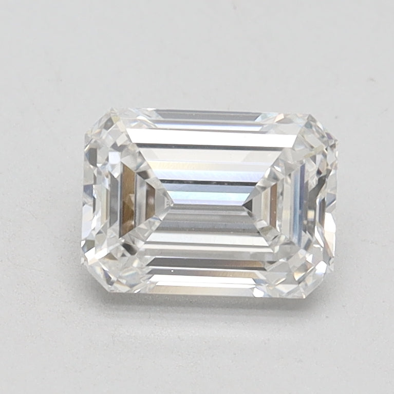 1.03 Carat Emerald Lab Diamond with  Cut Diamond in 14KT  view 1
