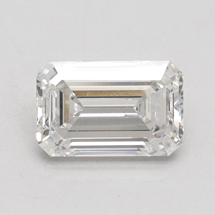 1.01 Carat Emerald Lab Diamond with  Cut Diamond in 14KT  view 1
