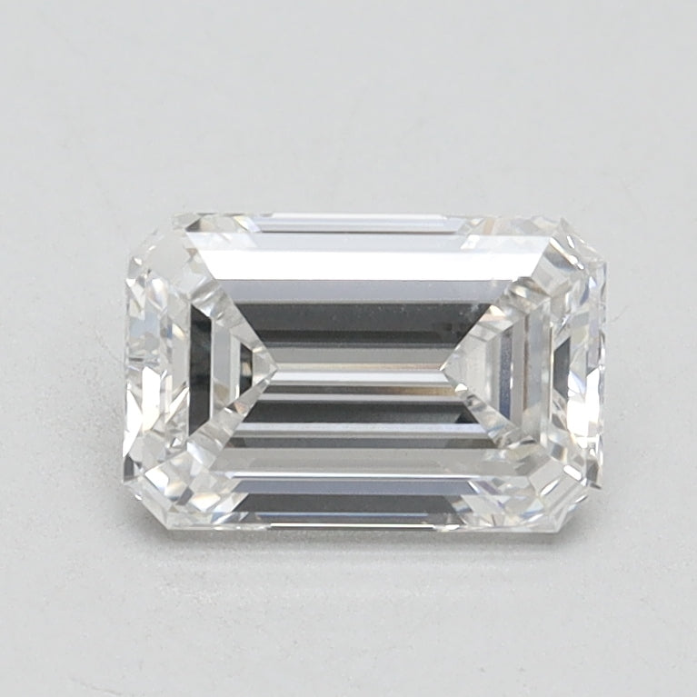 1.02 Carat Emerald Lab Diamond with  Cut Diamond in 14KT  view 1
