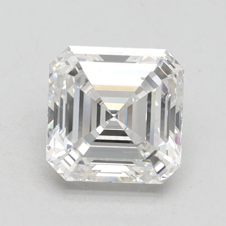 1.03 Carat Asscher Lab Diamond with  Cut Diamond in 14KT  view 1
