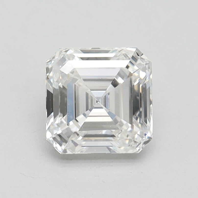 1.11 Carat Asscher Lab Diamond with  Cut Diamond in 14KT  view 1

