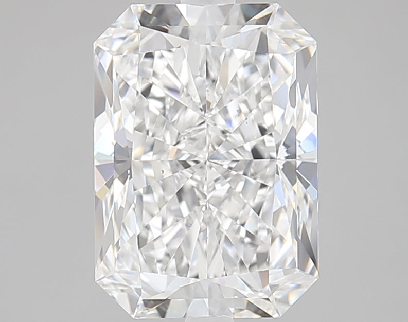 2.66 Carat Radiant Lab Diamond with  Cut Diamond in 14KT  view 1
