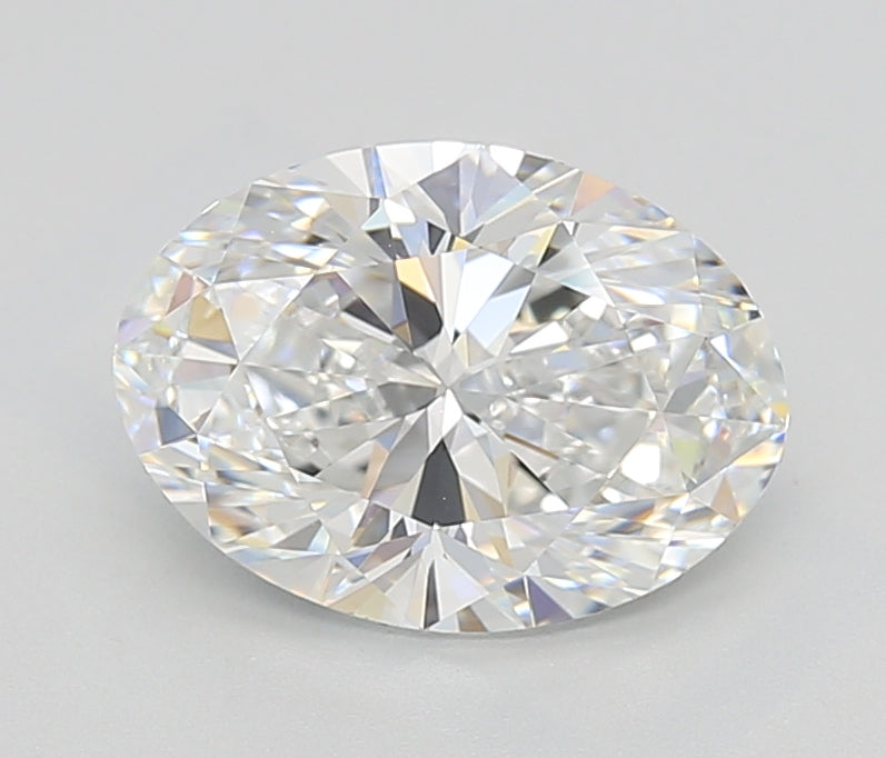 3.03 Carat Oval Lab Diamond with  Cut Diamond in 14KT  view 1
