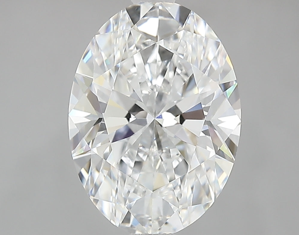 3.13 Carat Oval Lab Diamond with  Cut Diamond in 14KT  view 1

