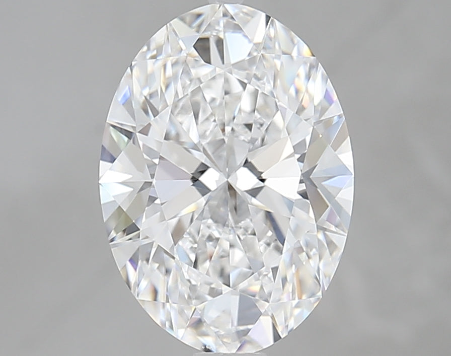 3.22 Carat Oval Lab Diamond with  Cut Diamond in 14KT  view 1

