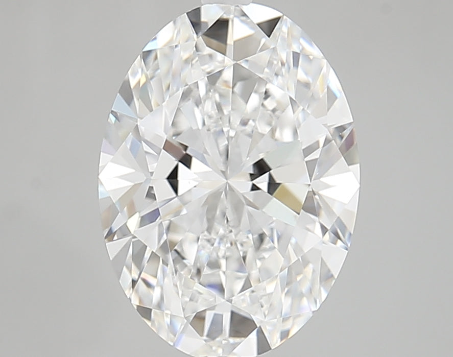 3.33 Carat Oval Lab Diamond with  Cut Diamond in 14KT  view 1
