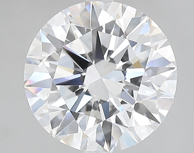 3.03 Carat Round Lab Diamond with  Cut Diamond in 14KT  view 1
