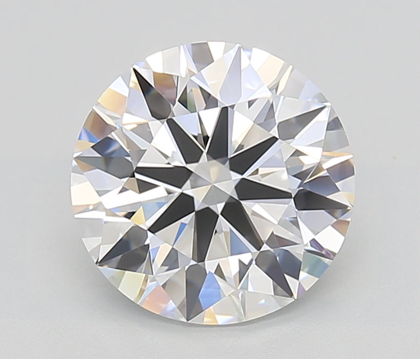 4.07 Carat Round Lab Diamond with  Cut Diamond in 14KT  view 1
