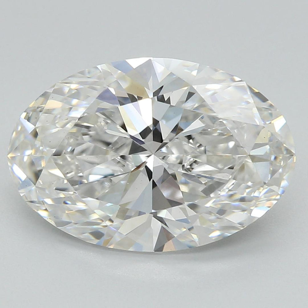 2.84 Carat Oval Lab Diamond with  Cut Diamond in 14KT  view 1
