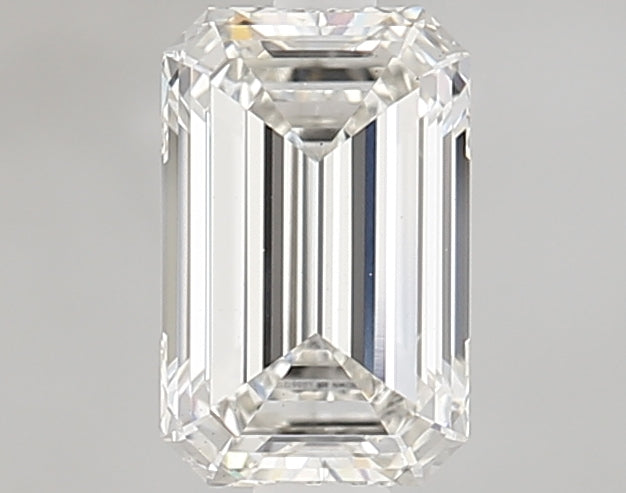 1.32 Carat Emerald Lab Diamond with  Cut Diamond in 14KT  view 1
