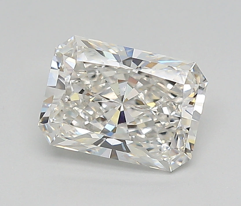 2.05 Carat Radiant Lab Diamond with  Cut Diamond in 14KT  view 1
