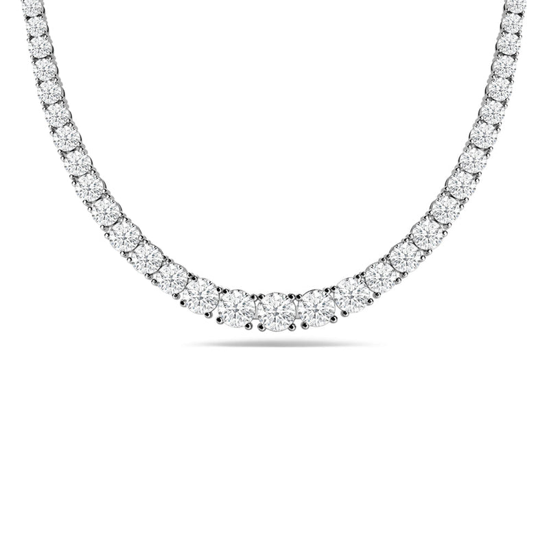 Four-Prong Diamond Tennis Necklace