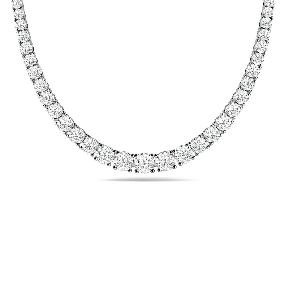 Four-Prong Diamond Tennis Necklace